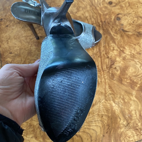 Silver platform heels. Worn only a couple times. - Picture 3 of 5